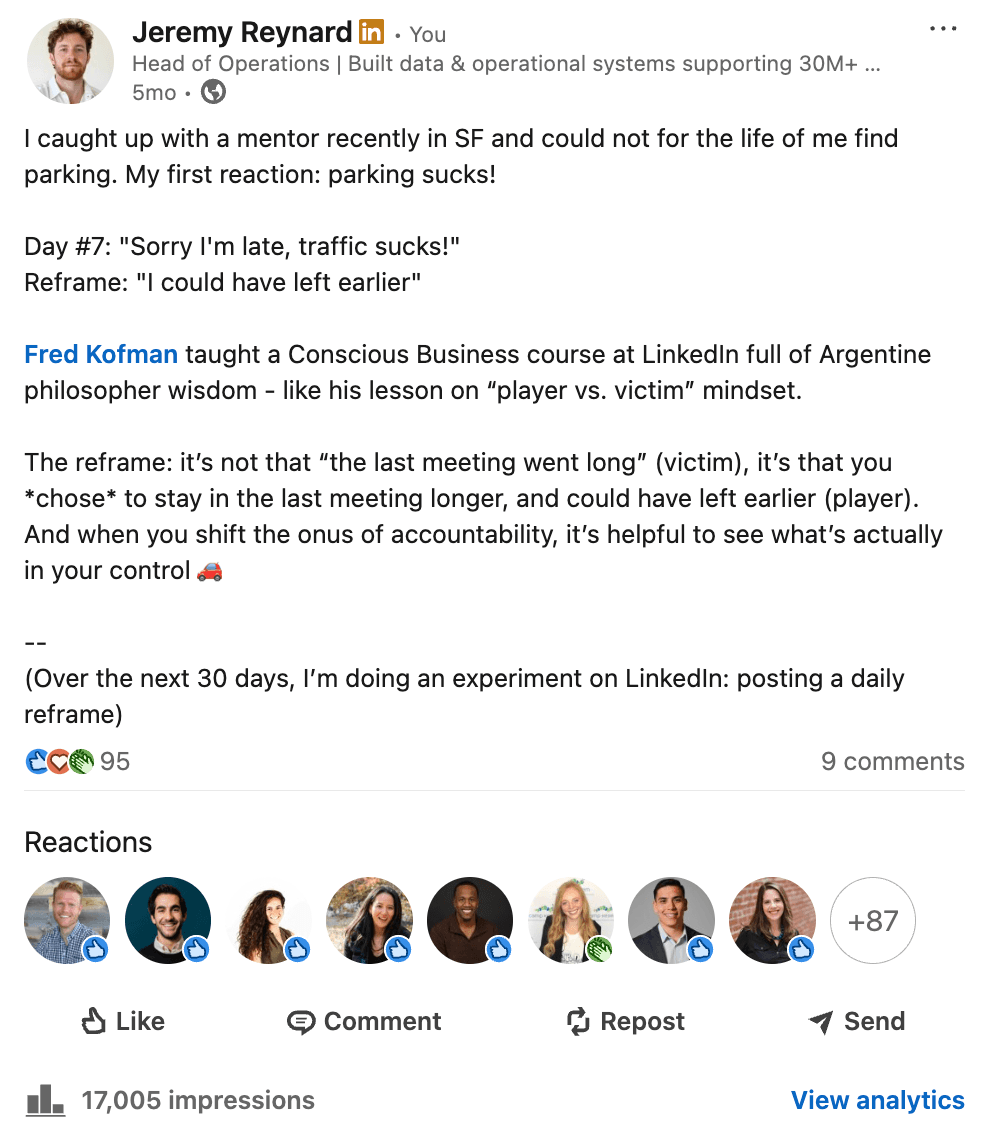 Day 7: Sorry I'm late, traffic sucks